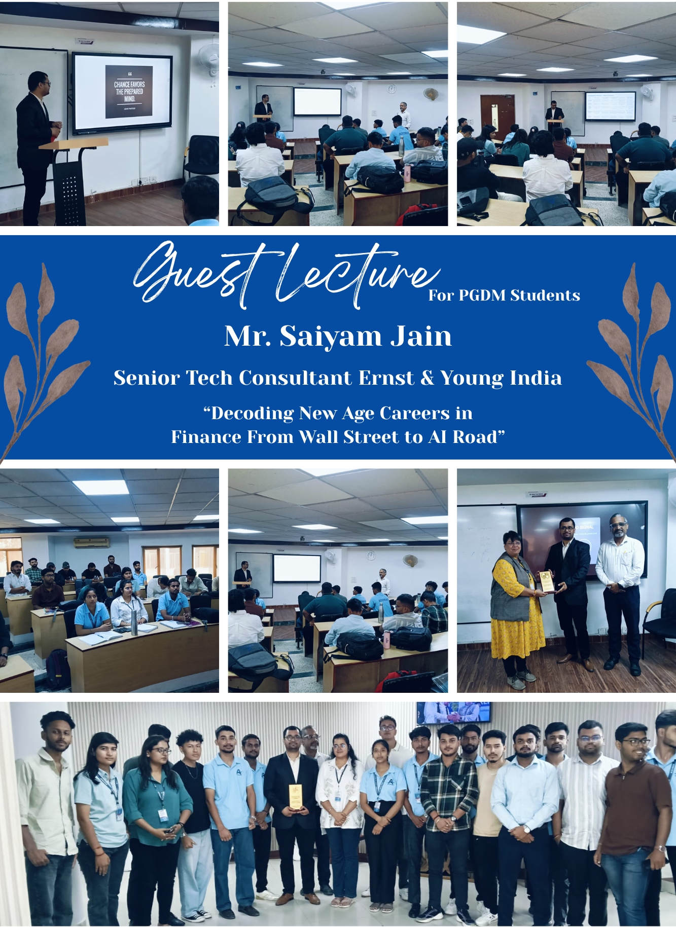 Glimpses Decoding New-Age Finance Careers with Mr. Saiyam Jain